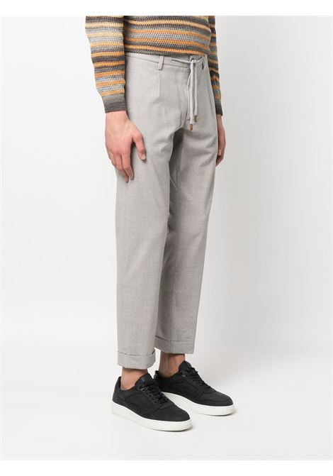 Grey mid-rise tapered-leg trousers - men ELEVENTY | G75PANB21TES0A05306