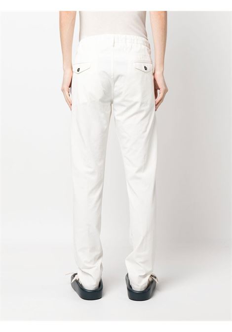 White mid-rise tapered-leg trousers - men ELEVENTY | G75PANB21TET0G02201