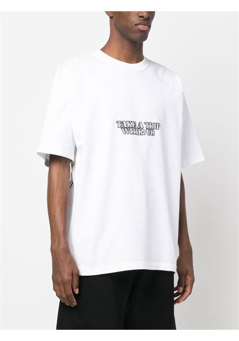 White Take A Trip print T-shirt - men ENTERPRISE JAPAN | BB3501TX19001111