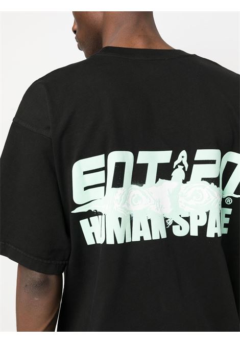 Black logo-print cotton T-shirt - men  ENTERPRISE JAPAN | BB3517TX19022222
