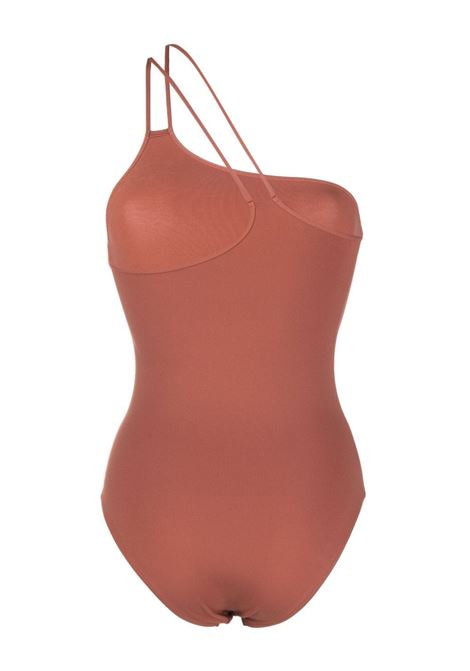 Brown Gurana one-shoulder asymmetric swimsuit - women ERES | 0123280120623E