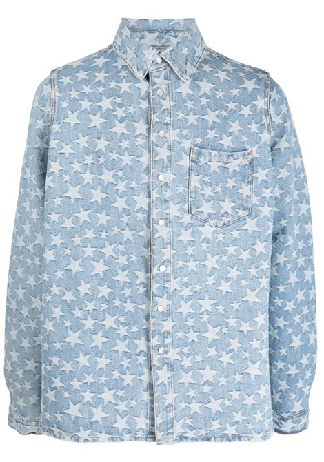 Blue star-pattern denim shirt - unisex ERL | ERL06B0151