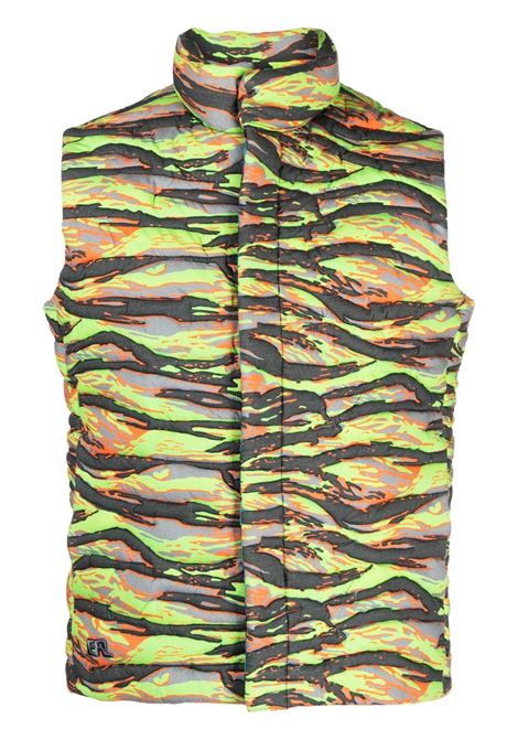 Multicolored printed quilted puffer gilet - men ERL | ERL06J0071
