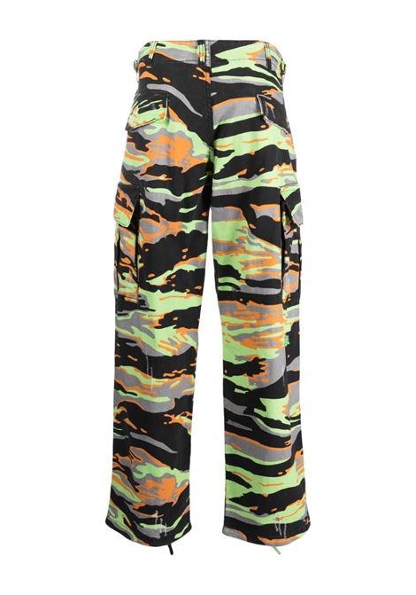 Multicolored graphic-print cargo trousers - men  ERL | ERL06P0031