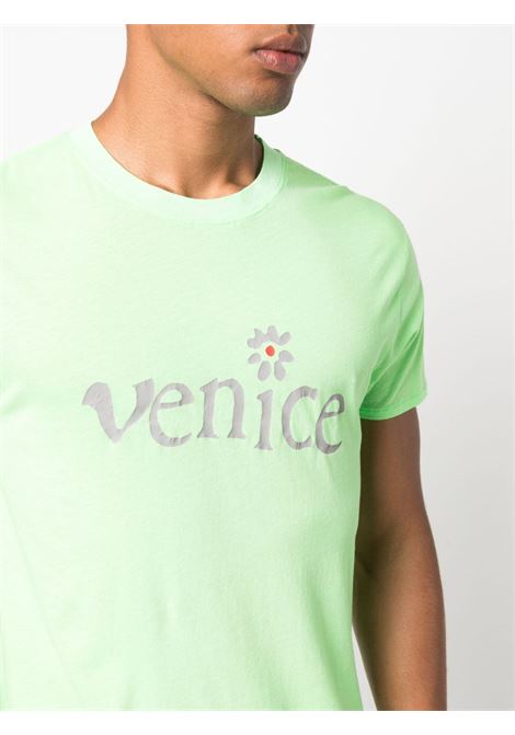 T-shirt con stampa in verde - uomo ERL | ERL06T0122