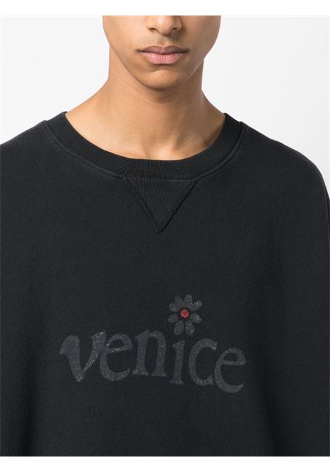 Black venice crew-neck sweatshirt - men ERL | ERL06T0371