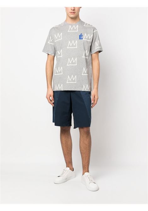 Grey crown-print T-shirt - men ÉTUDES | E23MC110A00982HTRGRY