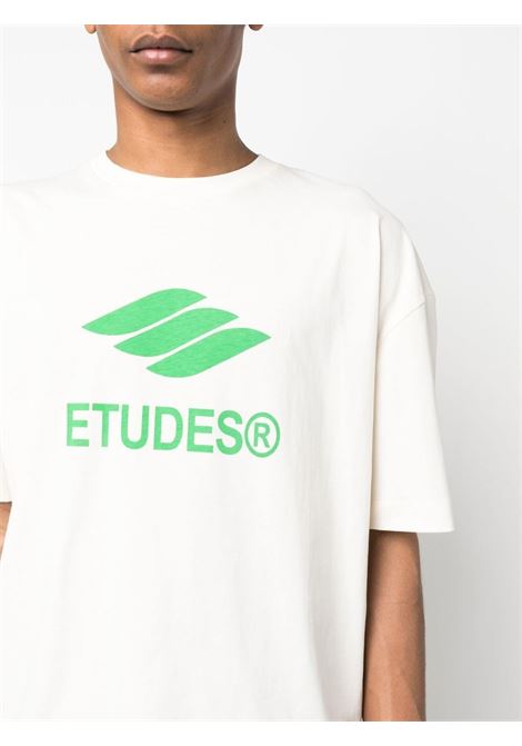 T-shirt con stampa in bianco - uomo ÉTUDES | E23MM133A00701OFFWHT