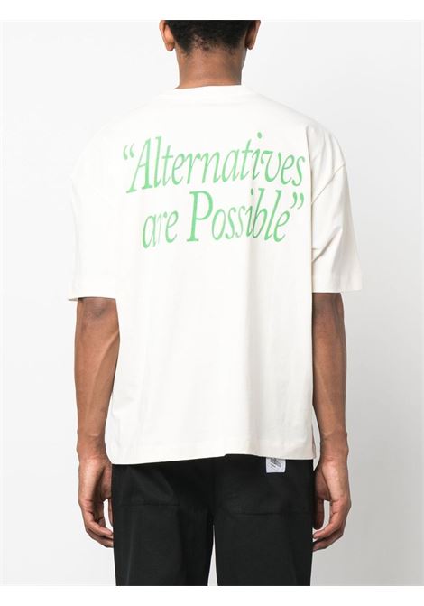 T-shirt con stampa in bianco - uomo ÉTUDES | E23MM133A00701OFFWHT