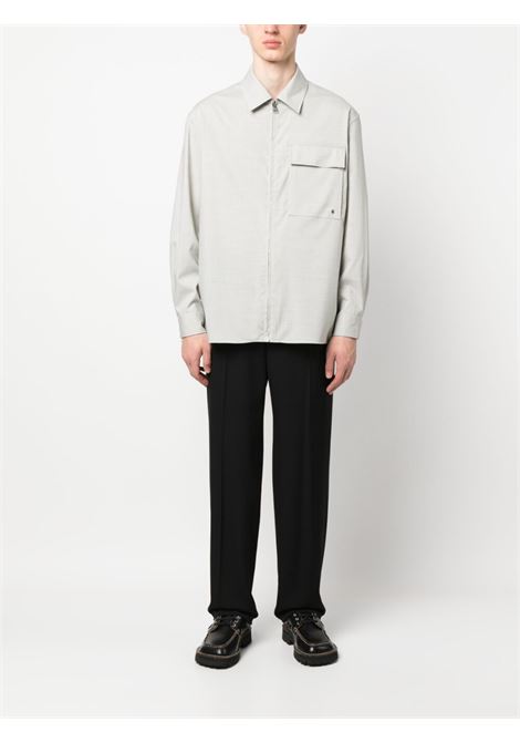 Grey zip-up long-sleeve shirt - men ÉTUDES | E23MM380E00181GRY