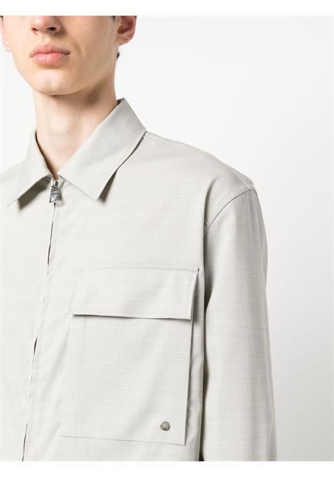 Grey zip-up long-sleeve shirt - men ÉTUDES | E23MM380E00181GRY