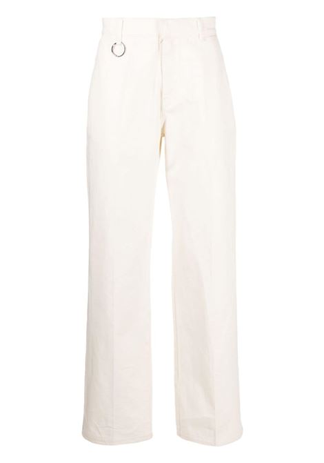 White high-waisted straight-leg trousers - men ÉTUDES | E23MM491A00201OFFWHT