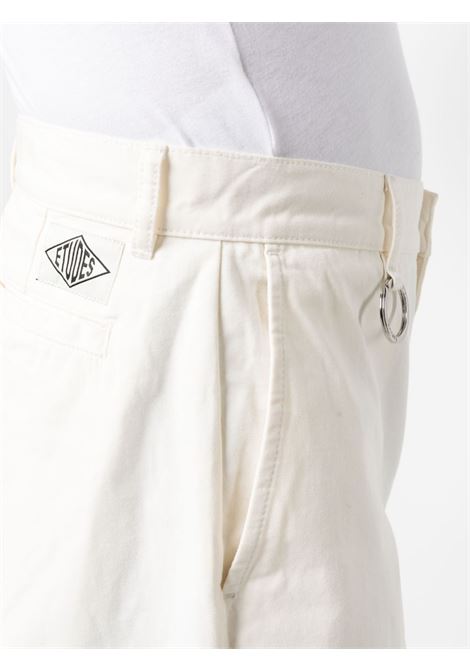 White high-waisted straight-leg trousers - men ÉTUDES | E23MM491A00201OFFWHT