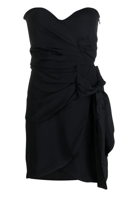 Black ruched-detail strapless dress - women FEDERICA TOSI | FTE23AB0760SE00130002