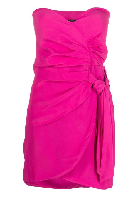 Pink ruched-detail strapless dress - women FEDERICA TOSI | FTE23AB0760SE00130652