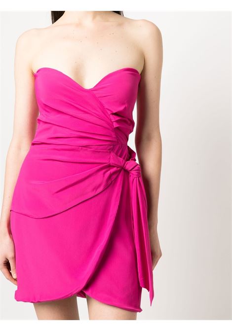 Pink ruched-detail strapless dress - women FEDERICA TOSI | FTE23AB0760SE00130652
