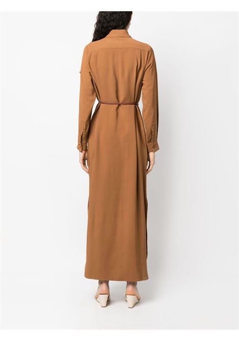 Brown button-detail shirt dress - women FEDERICA TOSI | FTE23AB1240VI01281056