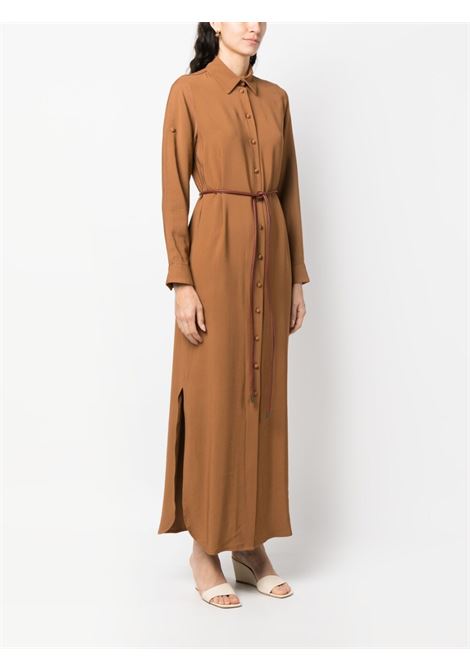 Brown button-detail shirt dress - women FEDERICA TOSI | FTE23AB1240VI01281056
