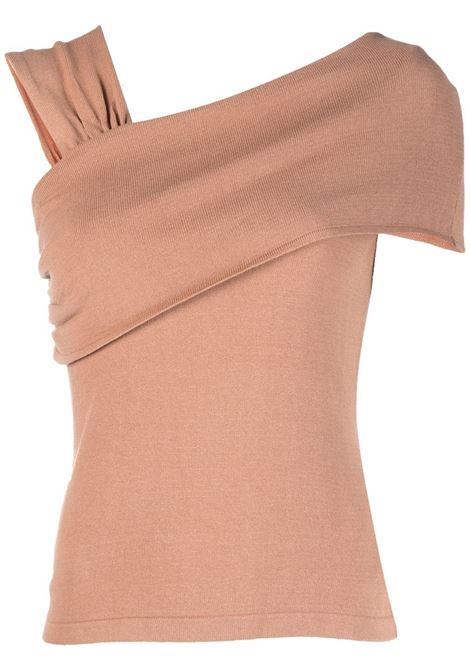  Pink drop-shoulder detail top - women  FEDERICA TOSI | FTE23MK06001053
