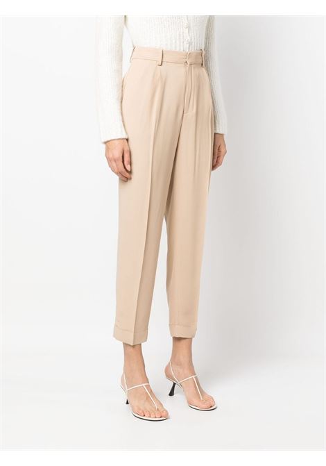 Beige high-waist cropped trousers - women FEDERICA TOSI | FTE23PA0530CP00200202