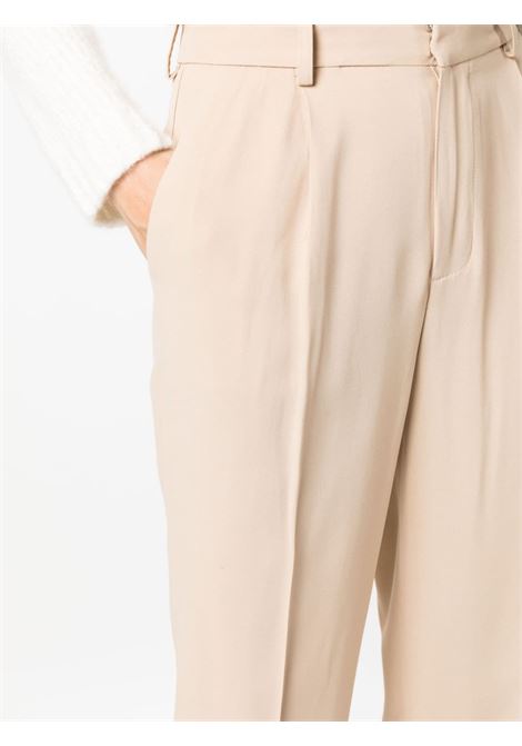 Pantaloni crop a vita alta in beige - donna FEDERICA TOSI | FTE23PA0530CP00200202
