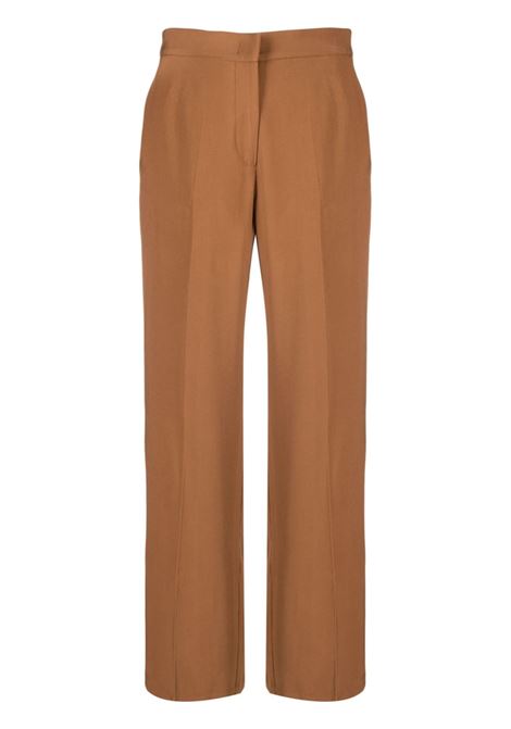 Brown concealed-fastening mid-rise trousers - women FEDERICA TOSI | FTE23PA1070VI01281056