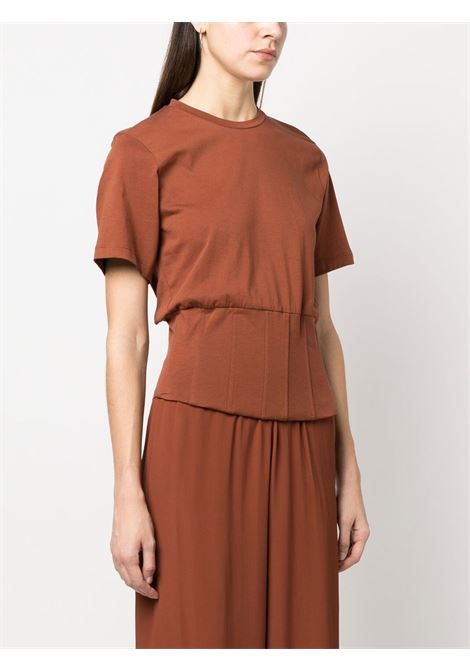 T-shirt stile corsetto in marrone - donna FEDERICA TOSI | FTE23TS1100JE01231019