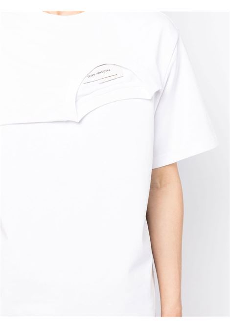 White double-collar detail T-shirt - men FENG CHEN WANG | FF12TSH715WWHT