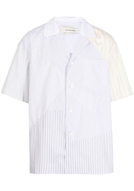 Camicia con design patchwork in grigio - uomo FENG CHEN WANG | FMS15SR15GRY