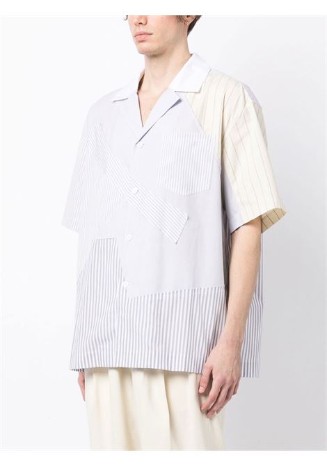 Camicia con design patchwork in grigio - uomo FENG CHEN WANG | FMS15SR15GRY