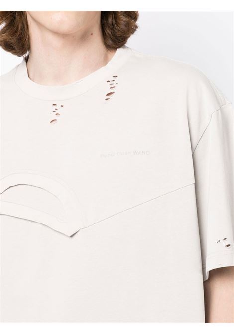 T-shirt girocollo in grigio - uomo FENG CHEN WANG | FMS15TS01GLGHTGRY