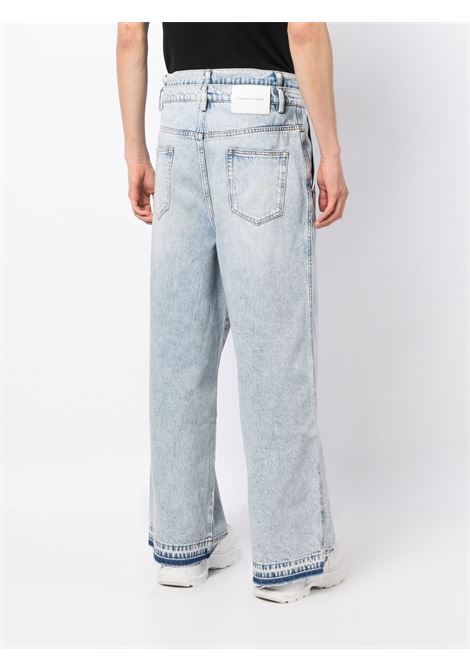 Jeans a gamba ampia in blu - uomo FENG CHEN WANG | FUS15TR01BL
