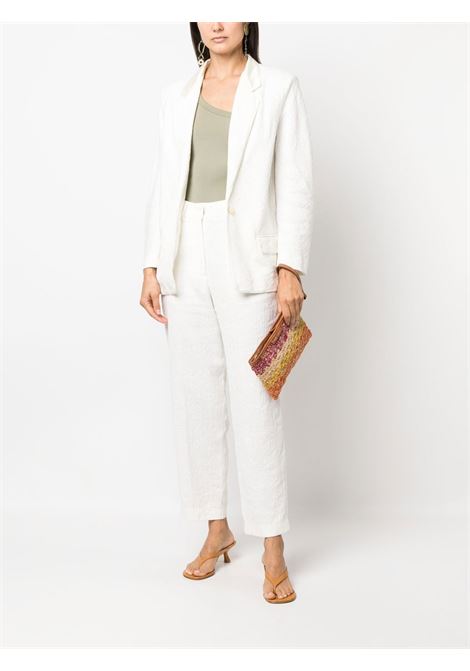 White jacquard trousers - women FORTE FORTE | 100300224