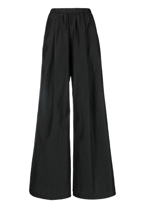 Black elasticated wide-leg trousers - women FORTE FORTE | 100518014