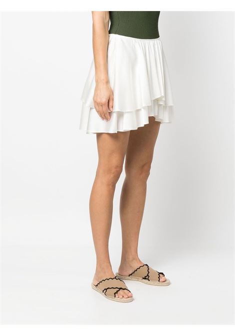 White ruffle-front mini skirt - women FORTE FORTE | 100690007