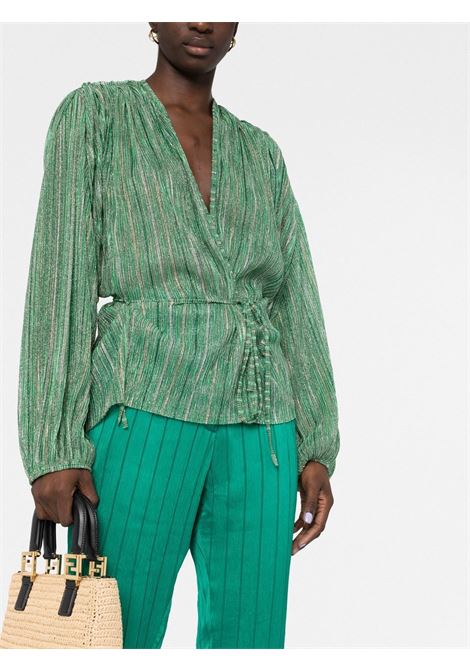 Green striped metallic blouse - women FORTE FORTE | 100740169