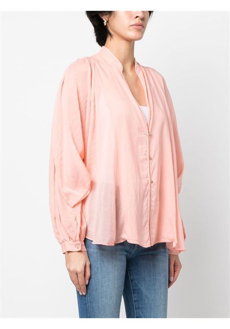 Pink V-neck blouse - women FORTE FORTE | 100957056