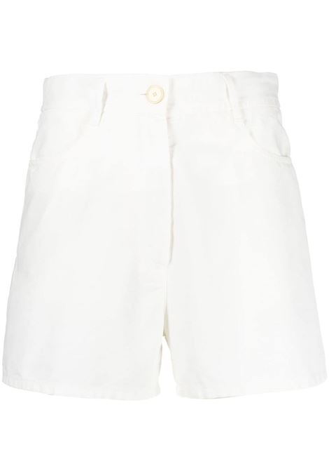 Shorts con chiusura con bottone e zip nascosta  in bianco - donna FORTE FORTE | 102480224