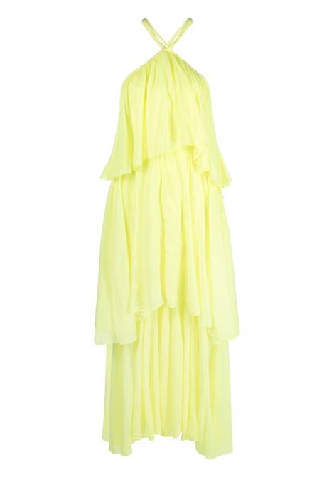 Yellow halterneck tiered maxi dress - women FORTE FORTE | 103931085