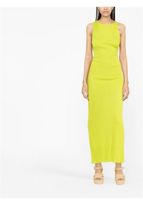 Lime green asymmetric ribbed-knit dress - women FORTE FORTE | 104461085
