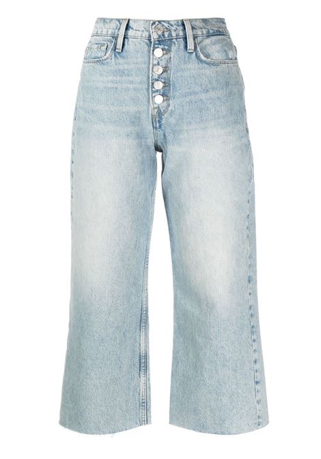 Blue cropped wide-leg jeans - women  FRAME DENIM | AWCRAEB727BLSN