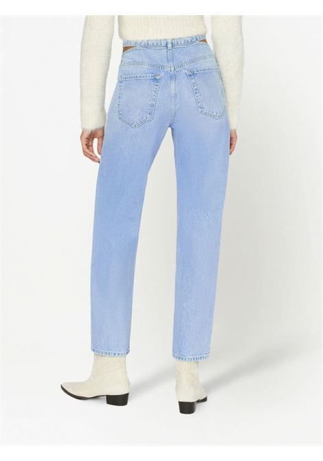 Jeans dritti con dettaglio cut-out in blu - donna FRAME DENIM | HNTSTCO727ZONA
