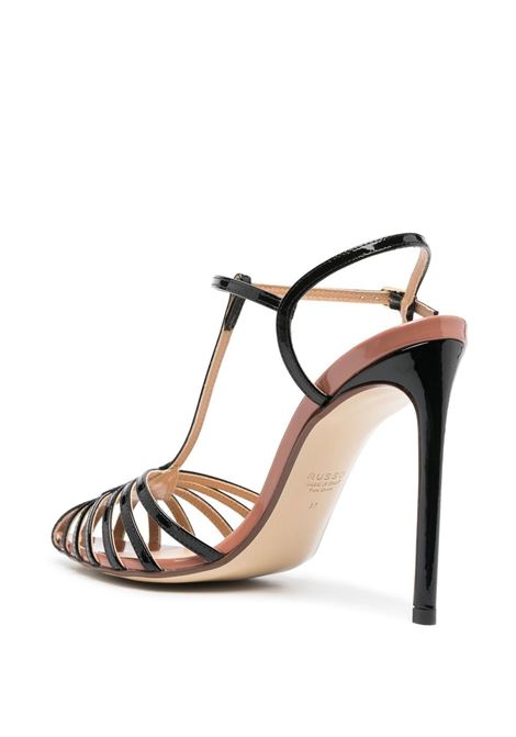 Black pointed strap-detail 105mm sandals - women FRANCESCO RUSSO | R1S502300