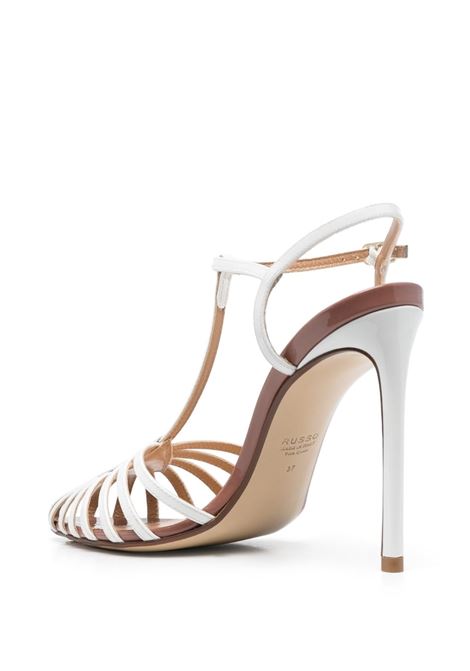 White pointed strap-detail 105mm sandals - women FRANCESCO RUSSO | R1S502313