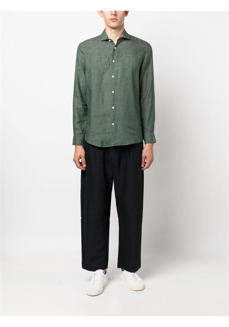 Green Antonio long-sleeve shirt - men FRESCOBOL CARIOCA | 1060672