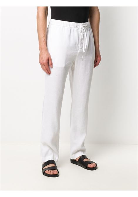 White straight leg drawstring waist trousers - men FRESCOBOL CARIOCA | 124001