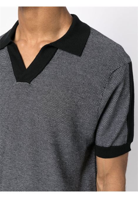 Black Rino knitted polo shirt - men FRESCOBOL CARIOCA | 218802