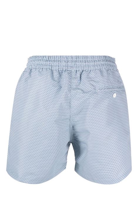 Blue graphic-print swim shorts - men FRESCOBOL CARIOCA | 2206648