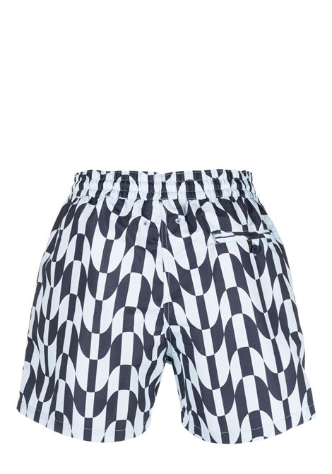 Blue abstract-print swim shorts - men FRESCOBOL CARIOCA | 2208650