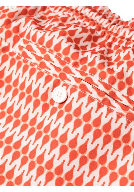 Red and white Raquete print swim shorts - men FRESCOBOL CARIOCA | 2210652